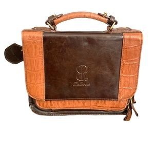 Beautiful Vintage Bellerose Leather Satchel Brown